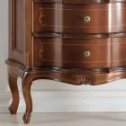 Vetrina da Soggiorno 1 Anta e 2 Cassetti in Legno Made in Italy - Leonor Viadurini