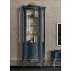 Vetrina da Soggiorno in Legno con 1 Anta di Lusso Made in Italy - Leonor Viadurini