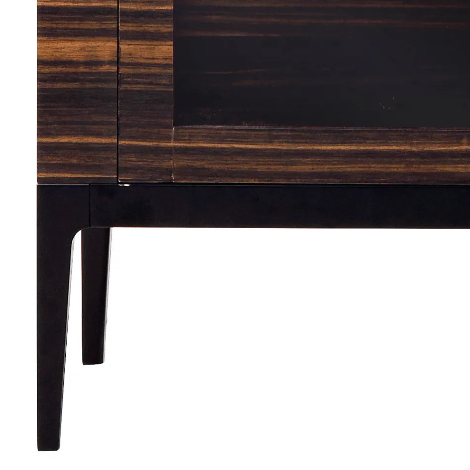 Vetrina legno massello 2 ante Grilli Zarafa fatta in Italia di design Viadurini