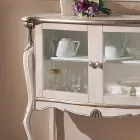 Vetrina Soggiorno 2 Ante in Legno Noce o Bianco Made in Italy - London Viadurini