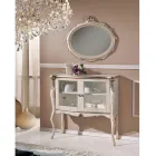 Vetrina Soggiorno 2 Ante in Legno Noce o Bianco Made in Italy - London Viadurini