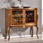 Vetrina Soggiorno 2 Ante in Legno Noce o Bianco Made in Italy - London Viadurini