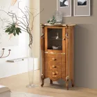 Vetrina Soggiorno con 1 Anta in Vetro e 3 Cassetti Made in Italy - London Viadurini