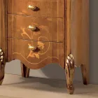 Vetrina Soggiorno con 1 Anta in Vetro e 3 Cassetti Made in Italy - London Viadurini