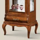 Vetrina Soggiorno di Lusso in Legno Noce Classica Made in Italy - Hastings Viadurini