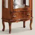 Vetrina Soggiorno Legno Noce o Bianco con 1 Anta Made in Italy - Versaille Viadurini