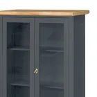 Vetrinetta in Legno con 1 Cassetto, 2 Ante e 2 Ripiani Made in Italy - Nanna Viadurini