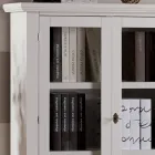 Vetrinetta in Legno con 1 Cassetto, 2 Ante e 2 Ripiani Made in Italy - Nanna Viadurini