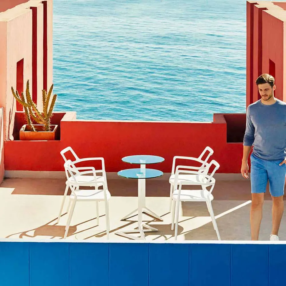 Vondom Delta sedia da giardino di design moderno in polipropilene Viadurini