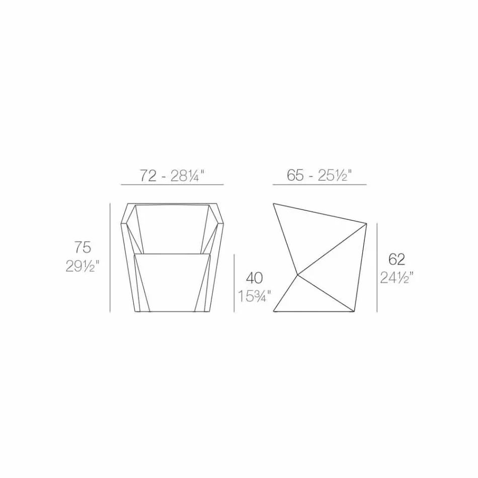 Vondom Faz poltrona da giardino laccata bianca di design moderno Viadurini