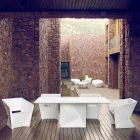 Vondom Faz tavolo da giardino laccato bianco L200xP100cm di design Viadurini