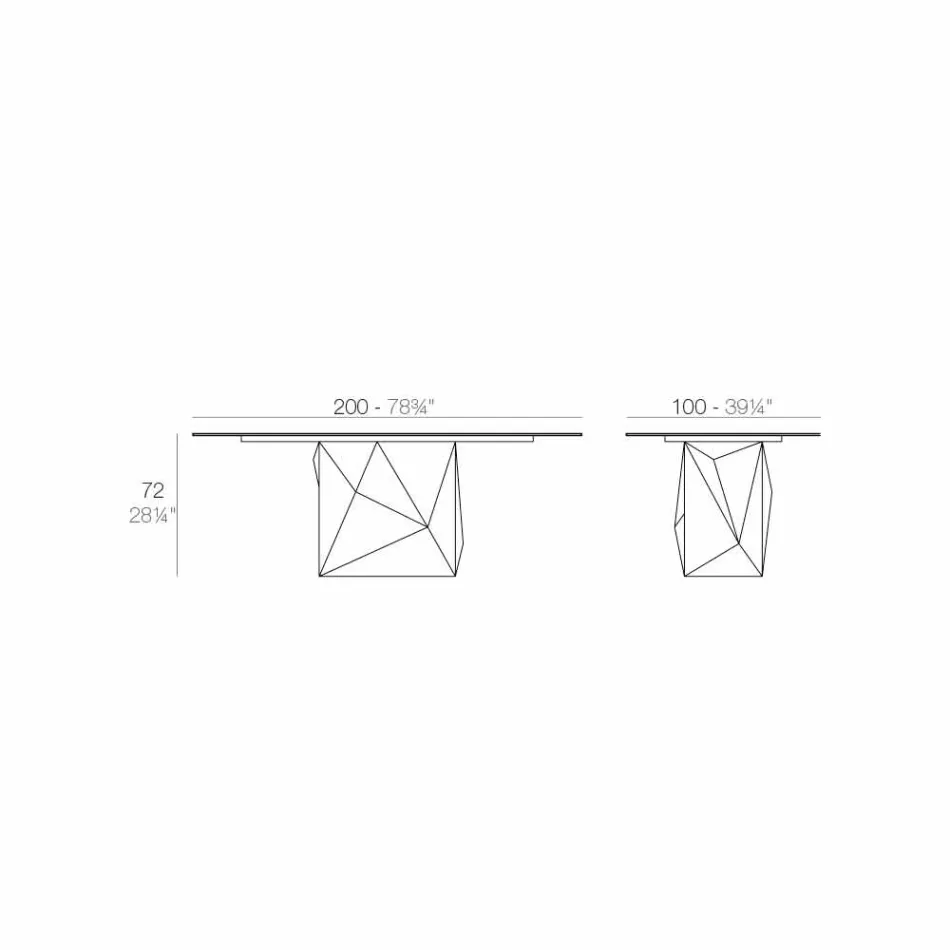 Vondom Faz tavolo da giardino laccato bianco L200xP100cm di design Viadurini