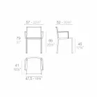 Vondom Quartz sedia con braccioli da giardino di moderno design Viadurini