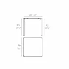 Vondom Quartz tavolo quadrato da esterno di moderno design Viadurini