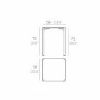 Vondom Quartz tavolo quadrato da esterno di moderno design Viadurini