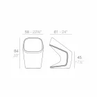 Vondom Ufo sedia da giardino di moderno design bianca Viadurini