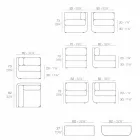 Vondom Ulm composizione salotto da giardino di design taupe Viadurini