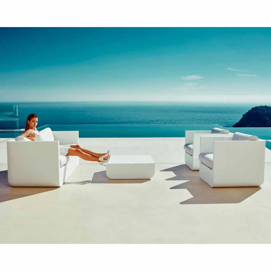 Vondom Ulm salotto da esterno di moderno design bianco Viadurini