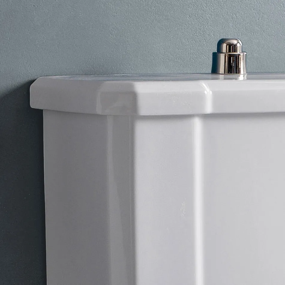 Water Monoblocco Vintage in Ceramica Bianca con Cassetta Made in Italy – Marwa Viadurini