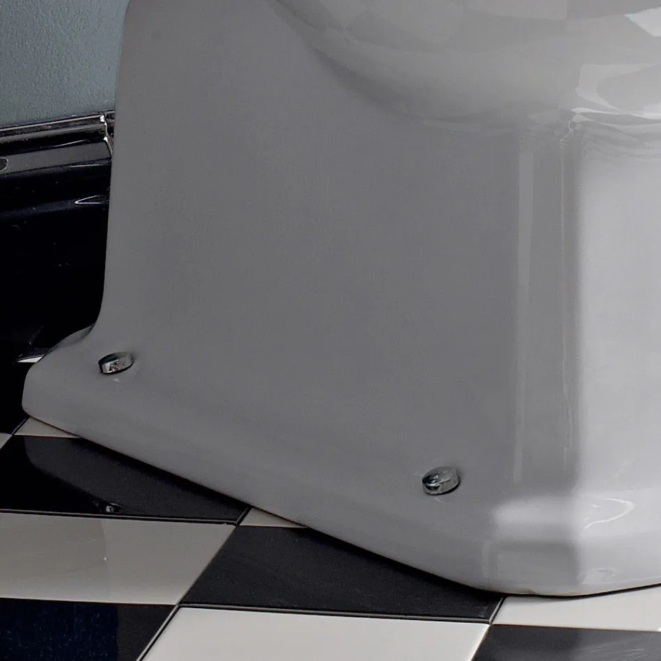 Water Monoblocco Vintage in Ceramica Bianca con Cassetta Made in Italy – Marwa Viadurini